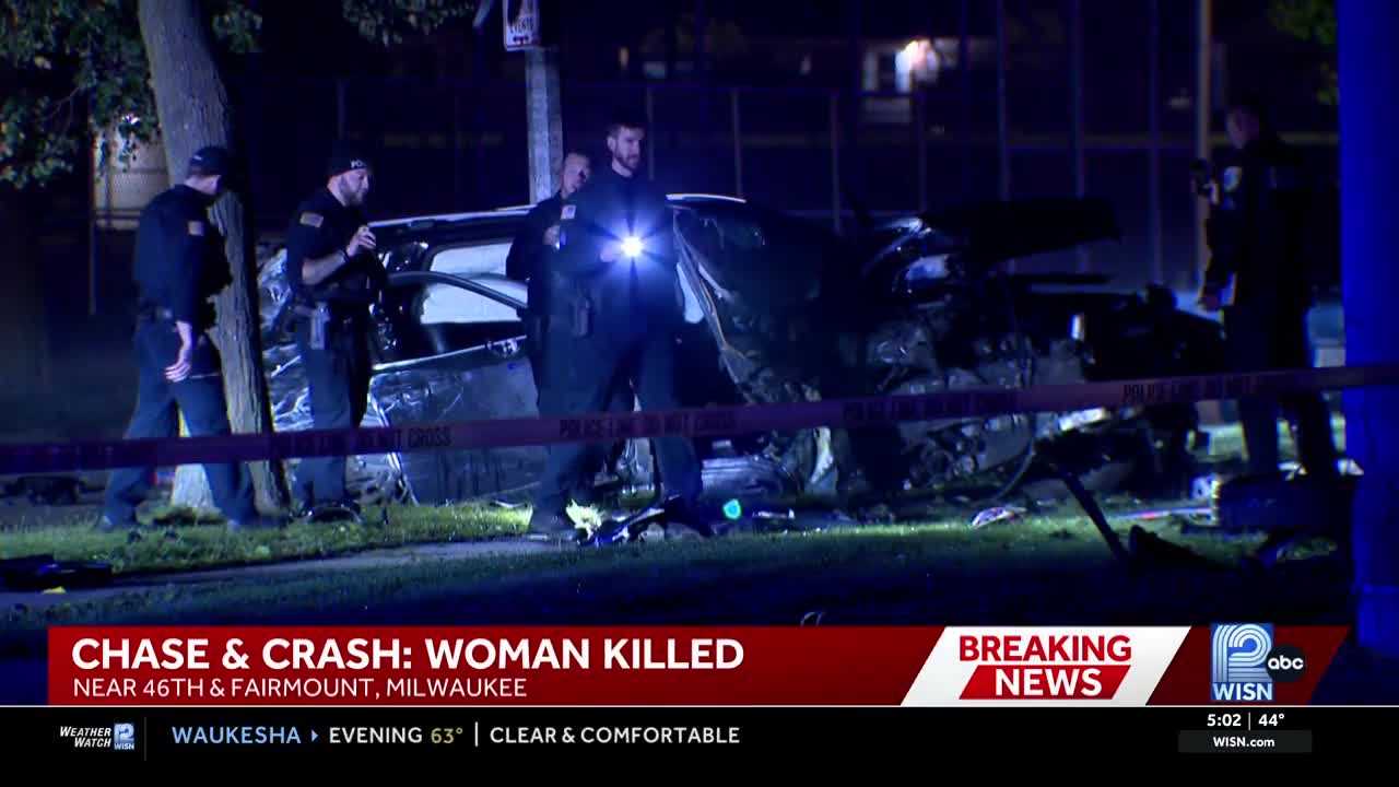 Woman killed after police chase from Germantown ends in Milwaukee crash — WISN 12 Milwaukee, Rosemount Community news