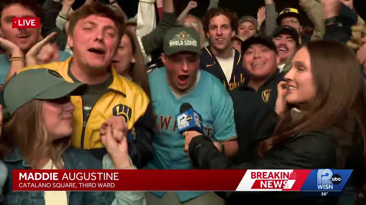 WATCH: Brewers fans react to winning Game 1 of the World Series — WISN 12 Milwaukee, Rosemount Sports news