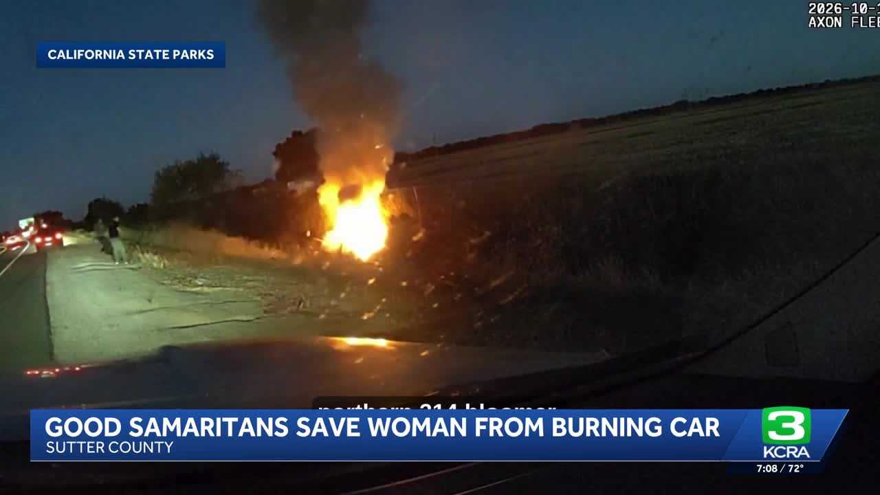 Officers rescue woman from burning car — WISN 12 Milwaukee, Rosemount Community news