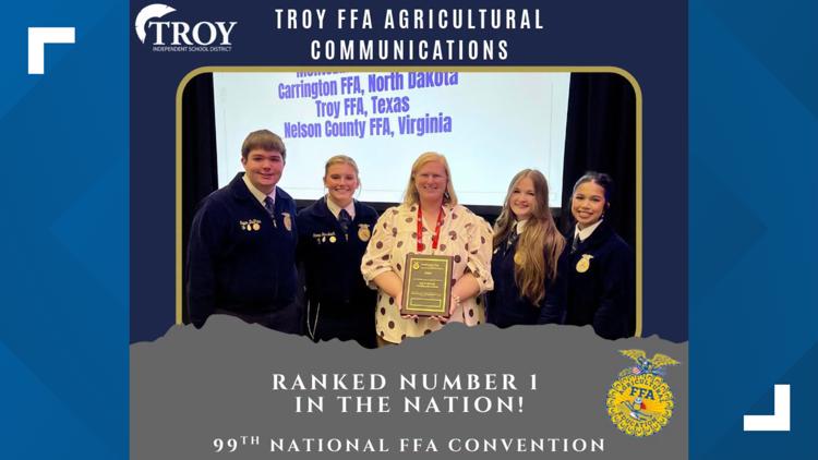 Troy FFA students place first in the nation in Agricultural Communications — KCEN (Central Texas), Rosemount Schools news
