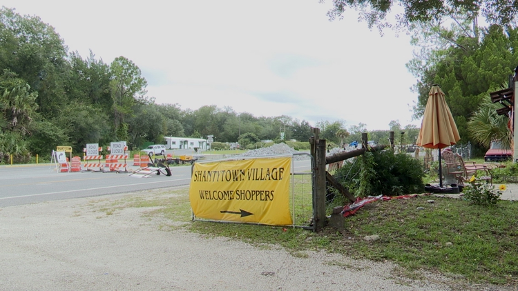 Shantytown Village owner concerned Pellicer Creek bridge construction is impacting business — First Coast News Local, Rosemount Business news